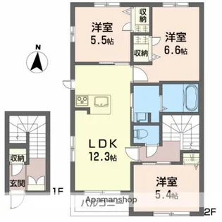 リラフォート富貴【2階】の間取り