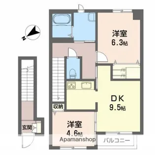 モン・シェール【2階】の間取り