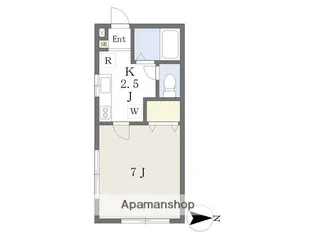 レジデンス外旭川【206号室】の間取り