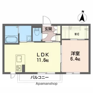 プレミアス東通【1階】の間取り