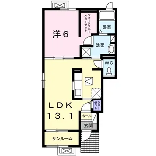 プラシードA【1階】の間取り