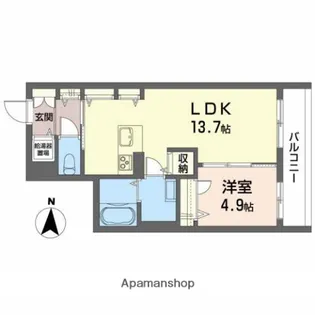 メゾンマスト川もと【2階】の間取り