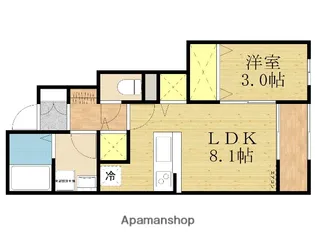 TERRACE HOUSE,S【16号室】の間取り