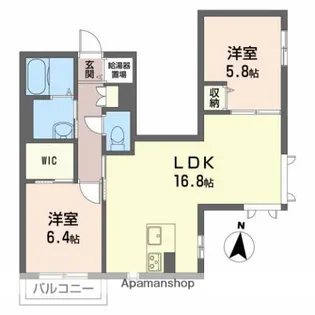 アンビシア山王【2階】の間取り
