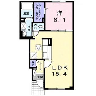 アンベリールB【1階】の間取り