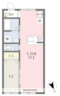 タウンハウスオオヤマⅠ【1階】の間取り