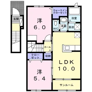 フェリオⅡ【2階】の間取り