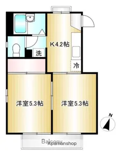 フレグランス緑丘B【2階】の間取り
