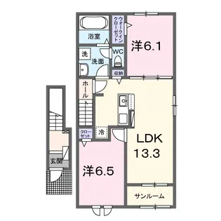 イルデュノール【2階】の間取り