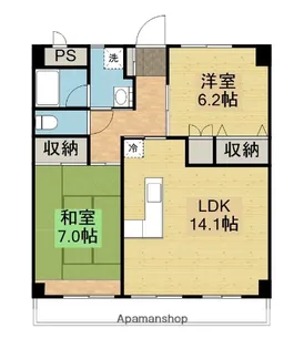 グランフォート南通I【4階】の間取り