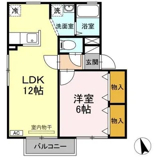 リビングタウン東通Ⅱ C【2階】の間取り