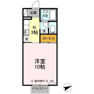 セジュール旭川【202号室】の間取り