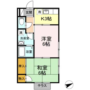 セジュール旭川【1階】の間取り