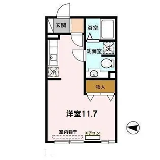 コスミオンセブン【1階】の間取り