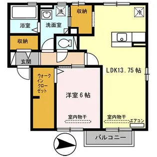 ローズ三千刈 C【2階】の間取り