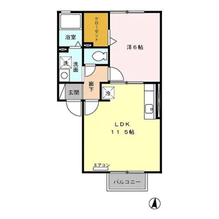 エステート松美ヶ丘【2階】の間取り