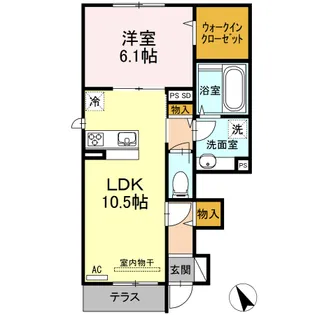 RーGARDEN【1階】の間取り