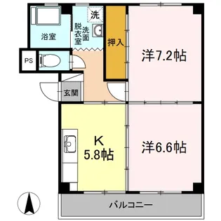 ほどのニッセイハイム【2階】の間取り