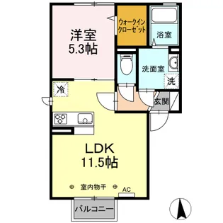 セジュールΑ【1階】の間取り