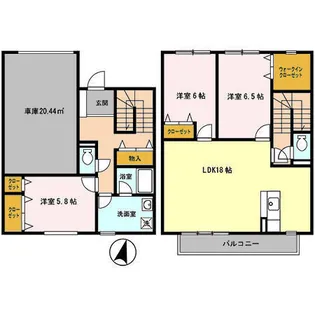 メゾン・ド・マリアージュ J【104号室】の間取り