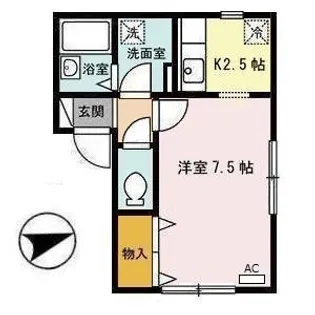 セジュール桜ヶ丘【1階】の間取り