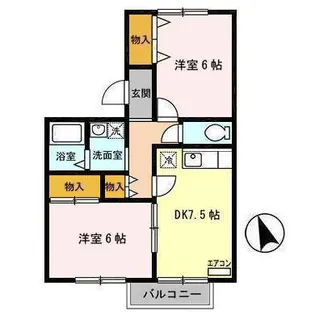 セジュール泉三嶽根【2階】の間取り