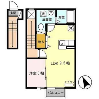 グランモア千秋【2階】の間取り