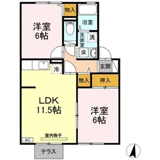 セジュール・K【1階】の間取り