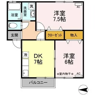 アネックス将軍野【2階】の間取り