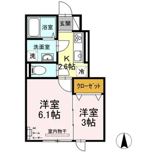 アウラ東町【1階】の間取り