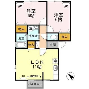ボヌール桜【2階】の間取り