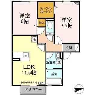 ルピナ東通【2階】の間取り