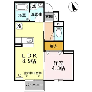 ル・ソレイユ【1階】の間取り