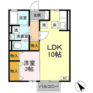 リビングタウン八橋 A【1階】の間取り