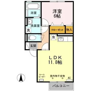 アルカンシェル B【2階】の間取り