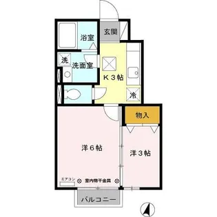 サイドフォレスト【1階】の間取り