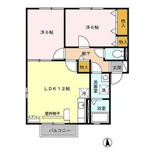 クレーネ東【2階】の間取り