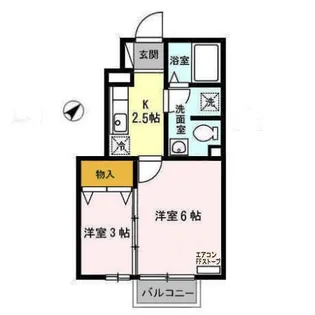 プレジオ将軍野【1階】の間取り