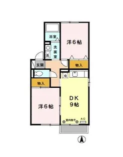 リビングタウン東通 A【2階】の間取り