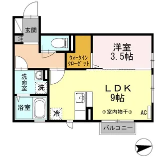 ディアコート和田駅前【2階】の間取り