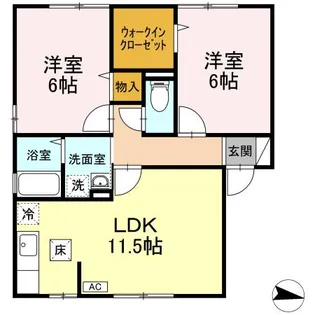 サンパティークII B【1階】の間取り