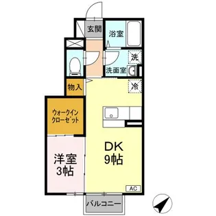 ロイヤルコート茨島【1階】の間取り