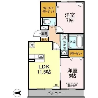ブレジオぴあ【1階】の間取り