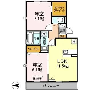 ブレジオぴあ【2階】の間取り