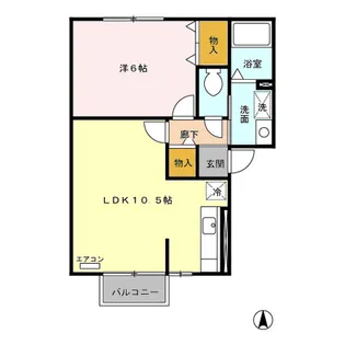 セジュール本町【1階】の間取り