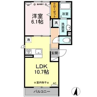 フランシーズ中通【301号室】の間取り