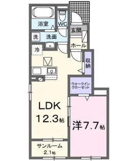 アルトプエンテ Ⅱ【1階】の間取り