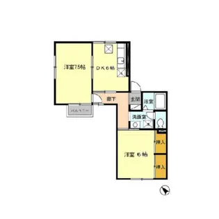 ハイカムール千秋【2階】の間取り