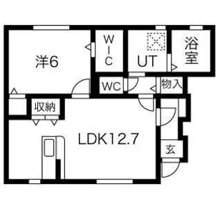 サンルーチェ八橋【1階】の間取り