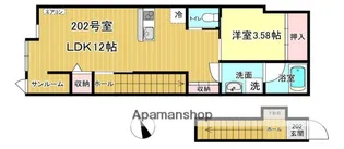 CASAFRENTERICOOMACHI【202号室】の間取り